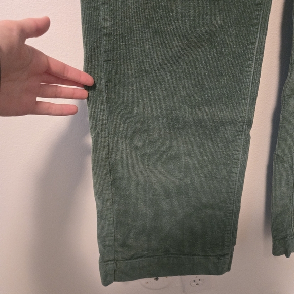 Green Wide Leg Corduroy Pants - Picture 3 of 5